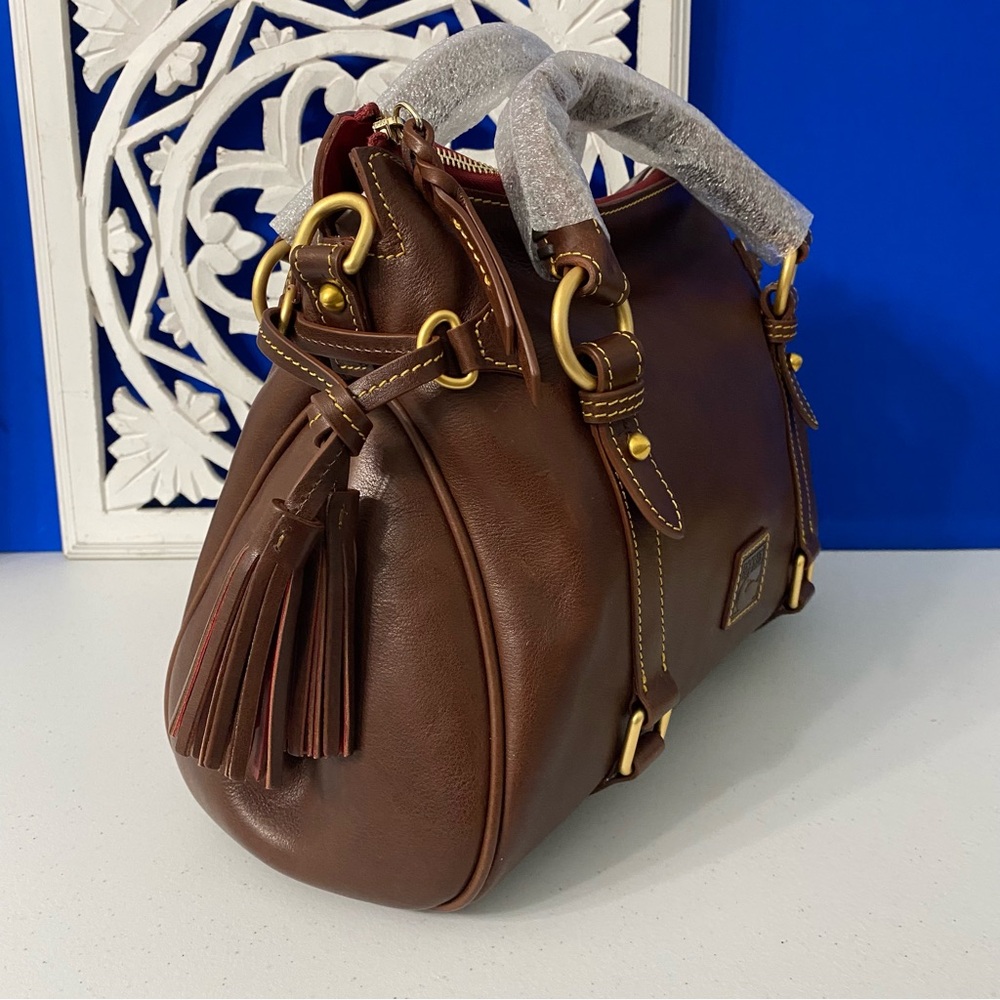Dooney & Bourke Florentine Small Satchel Chestnut NWT - Picture 4 of 8